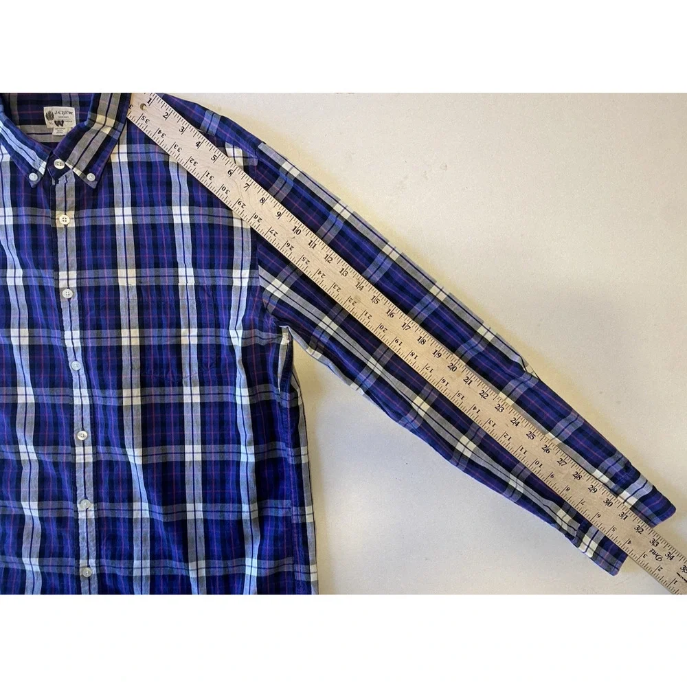 J Crew Shirt Mens XL Plaid Long Sleeve Career Office Casual Cotton Button Down